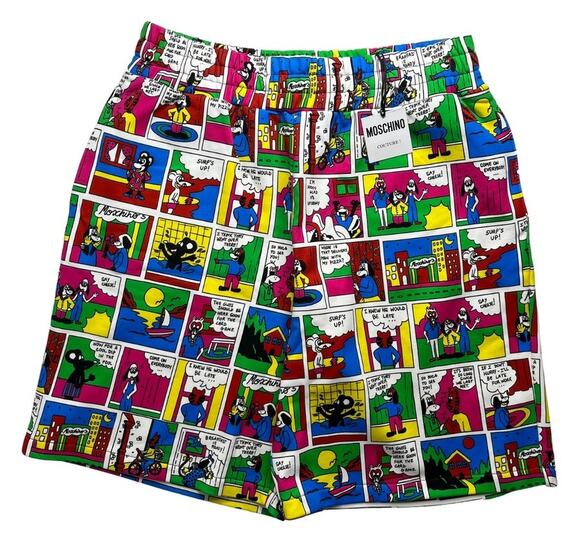 Moschino Other - 5-44 MOSCHINO x JEREMY SCOTT NWT 100% Cotton Sweat Shorts Comics Large IT50/US34